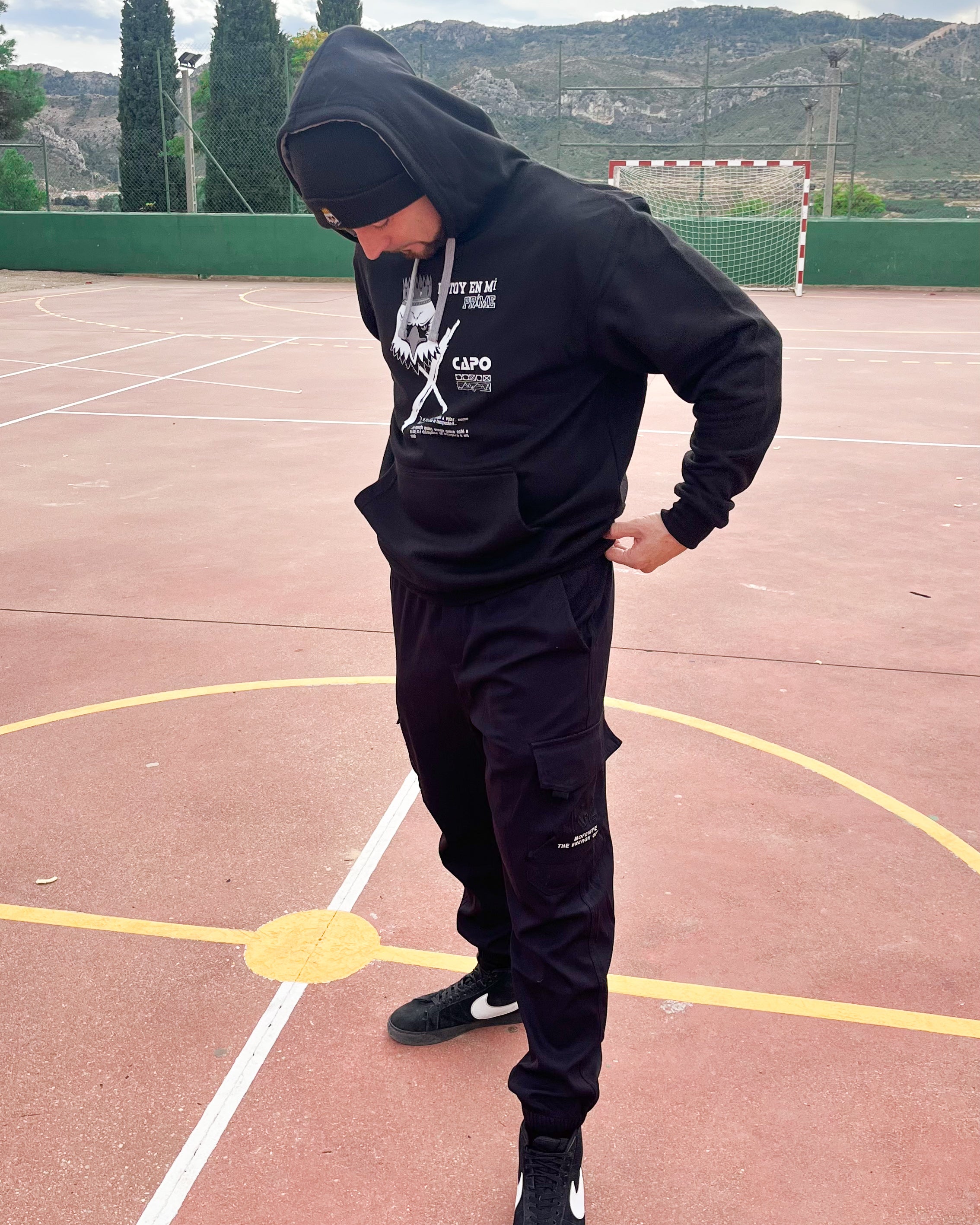 Sudadera "MI PRIME" URBAN UNISEX con capucha y cordón en color contraste - CAPO