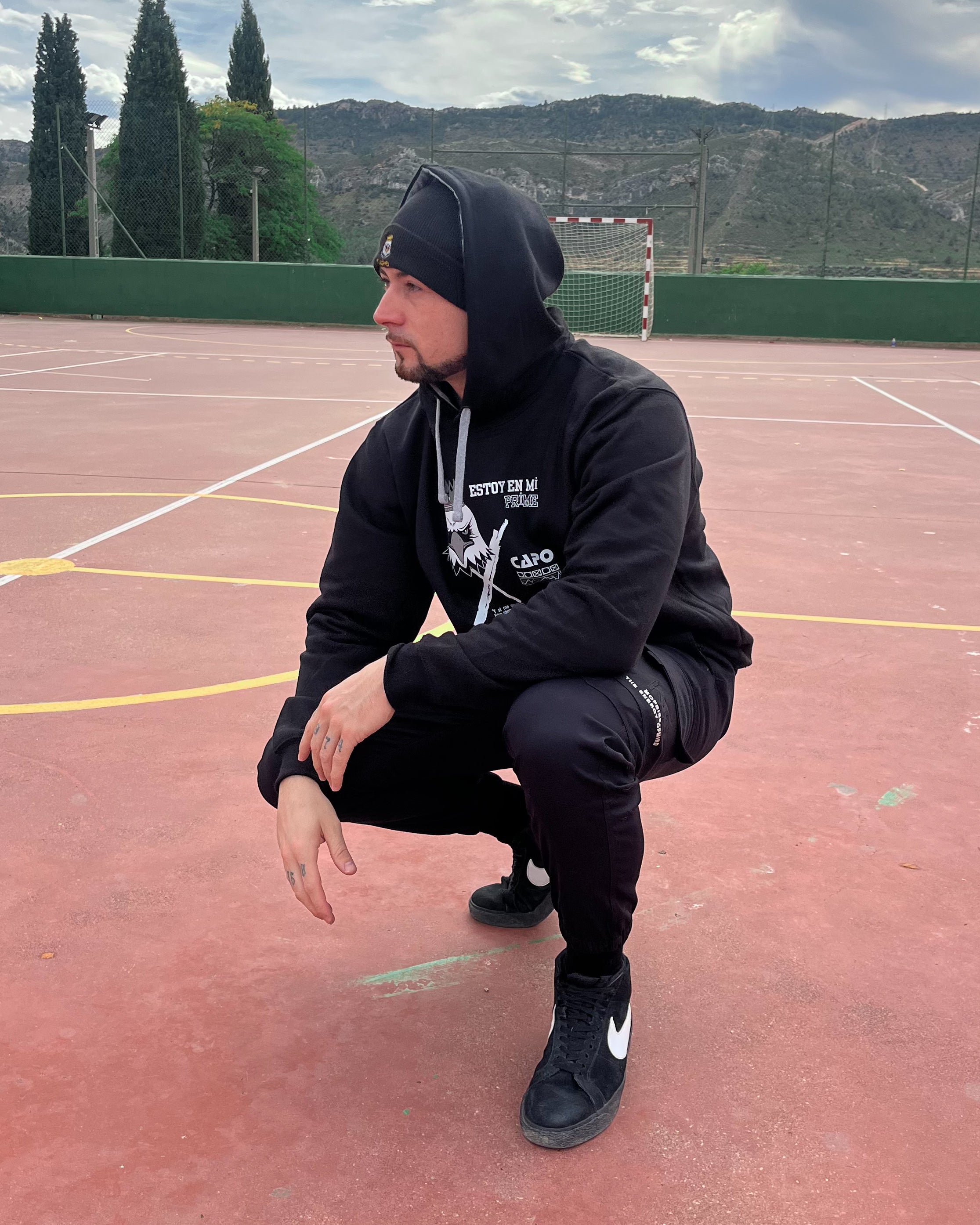 Sudadera "MI PRIME" URBAN UNISEX con capucha y cordón en color contraste - CAPO