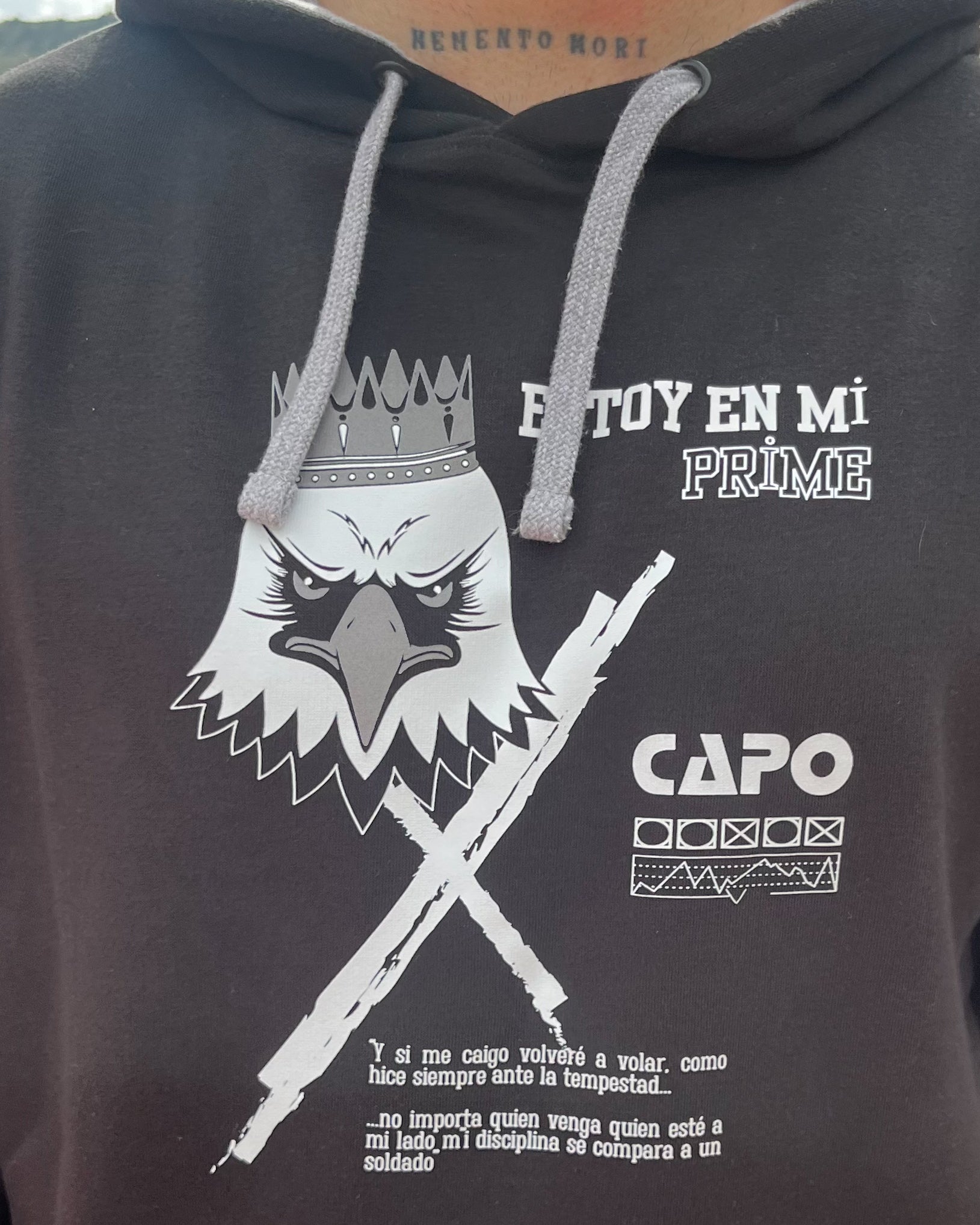 Sudadera "MI PRIME" URBAN UNISEX con capucha y cordón en color contraste - CAPO